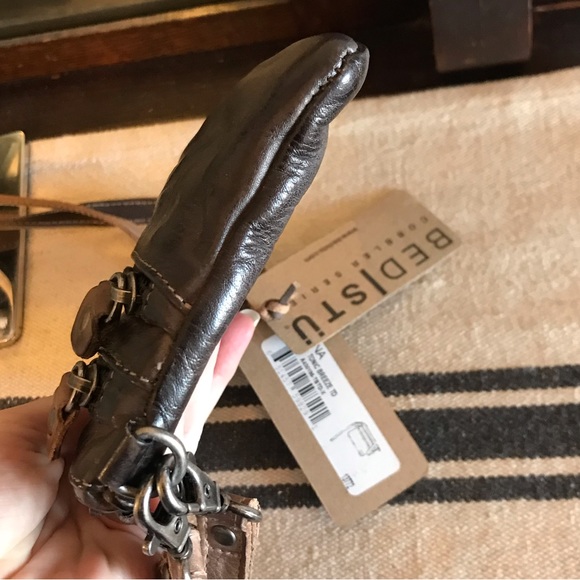 NWT Bed Stu Leather Viana Crossbody Belt Bag Wristlet Tonic Breeze MSRP $180 - Picture 9 of 16